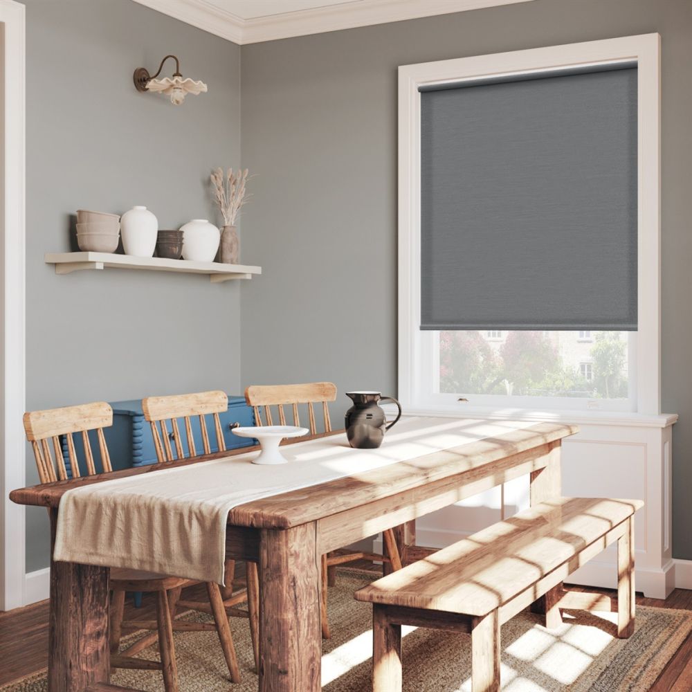 Grey Twill Electric Roller Blind