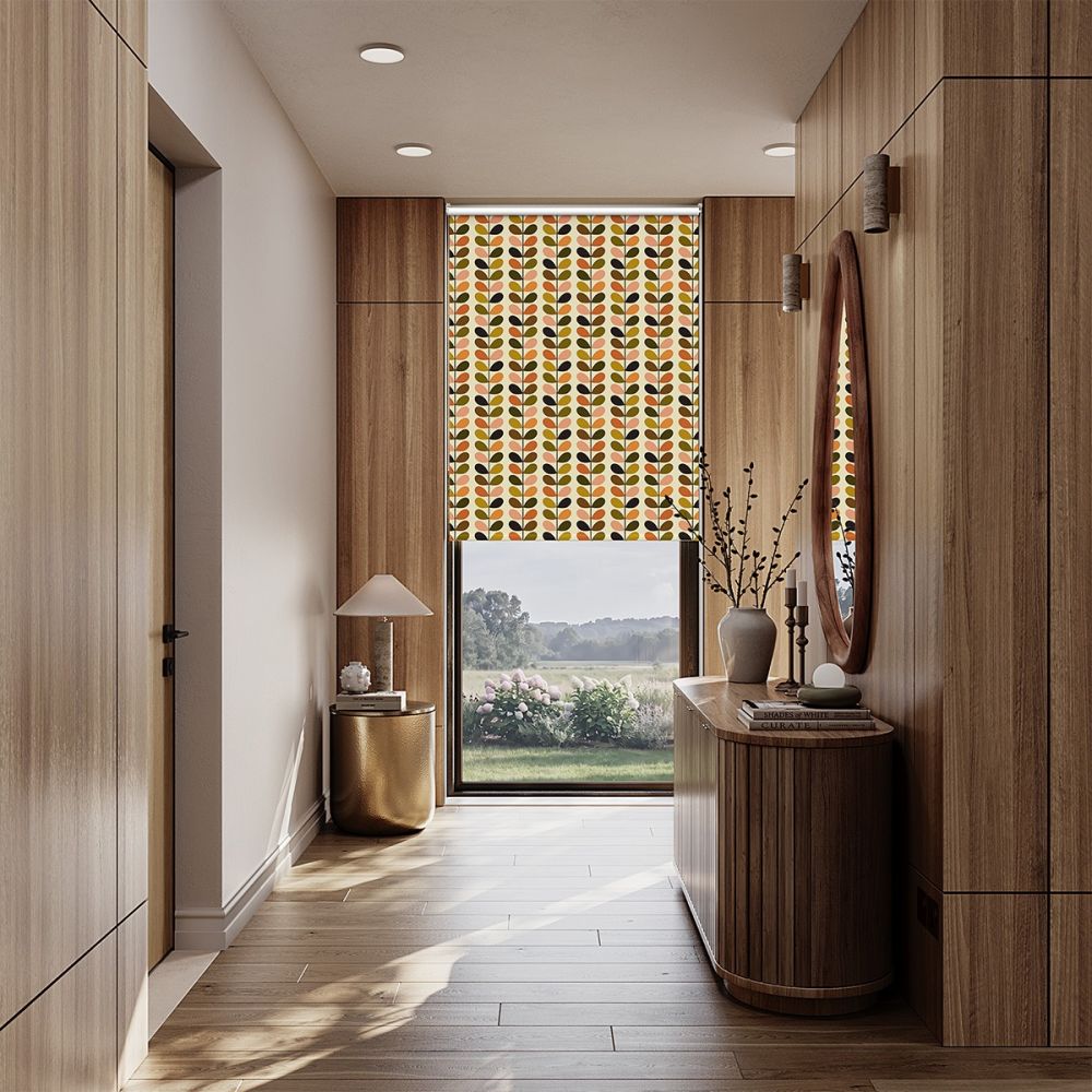 Orla Kiely Multi Stem Multi Auburn Orange Roller Blind