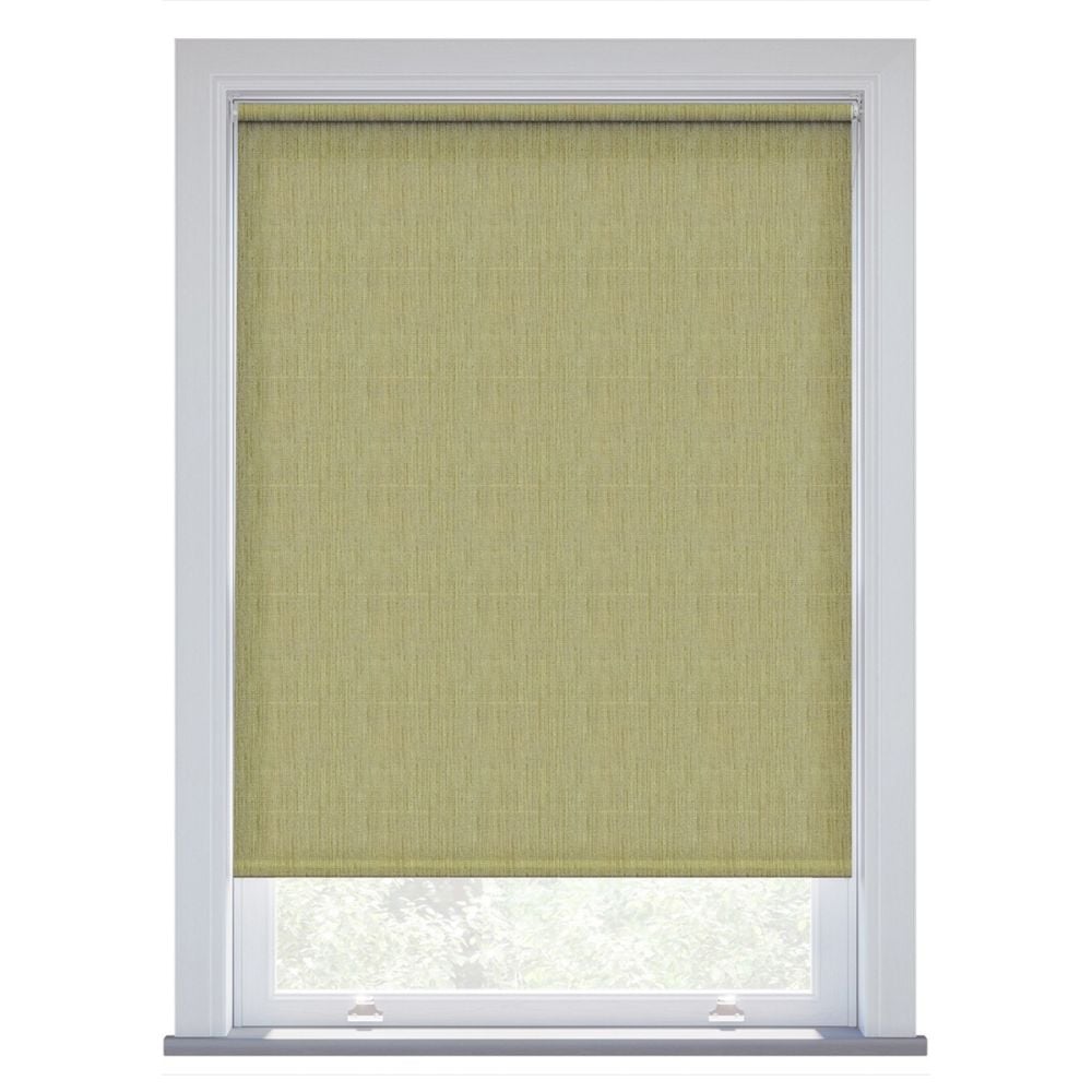Chartreuse Loose Weave Electric Roller Blind