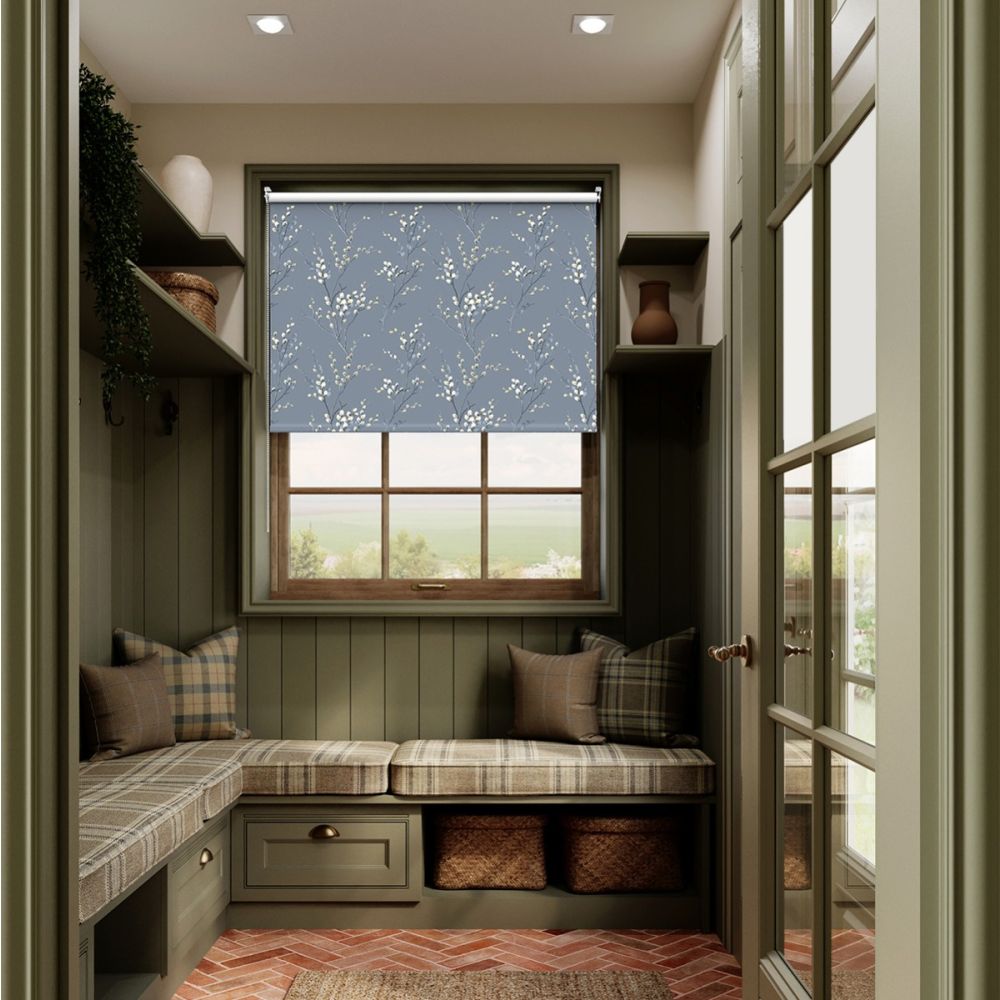 Laura Ashley Pussy Willow Dark Seaspray Roller Blind