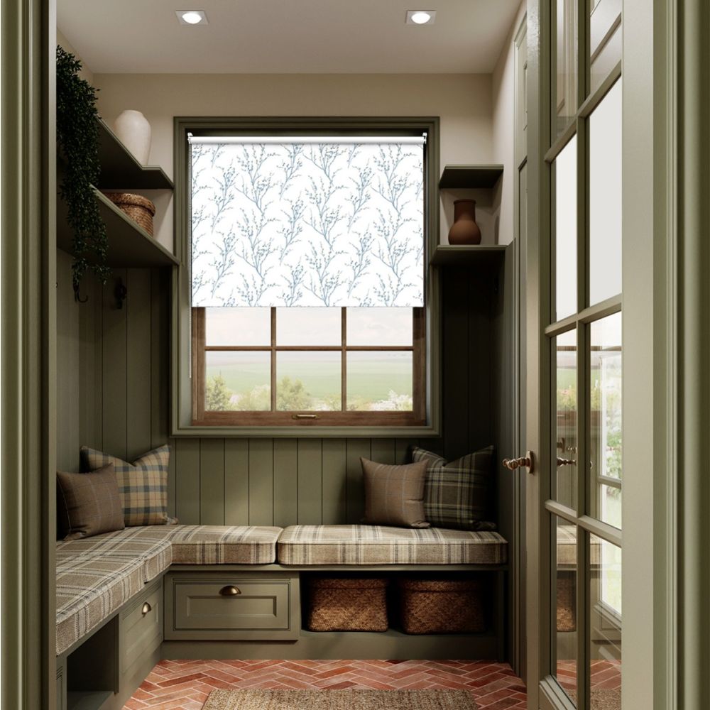 Laura Ashley Pussy Willow Off White Seaspray Roller Blind
