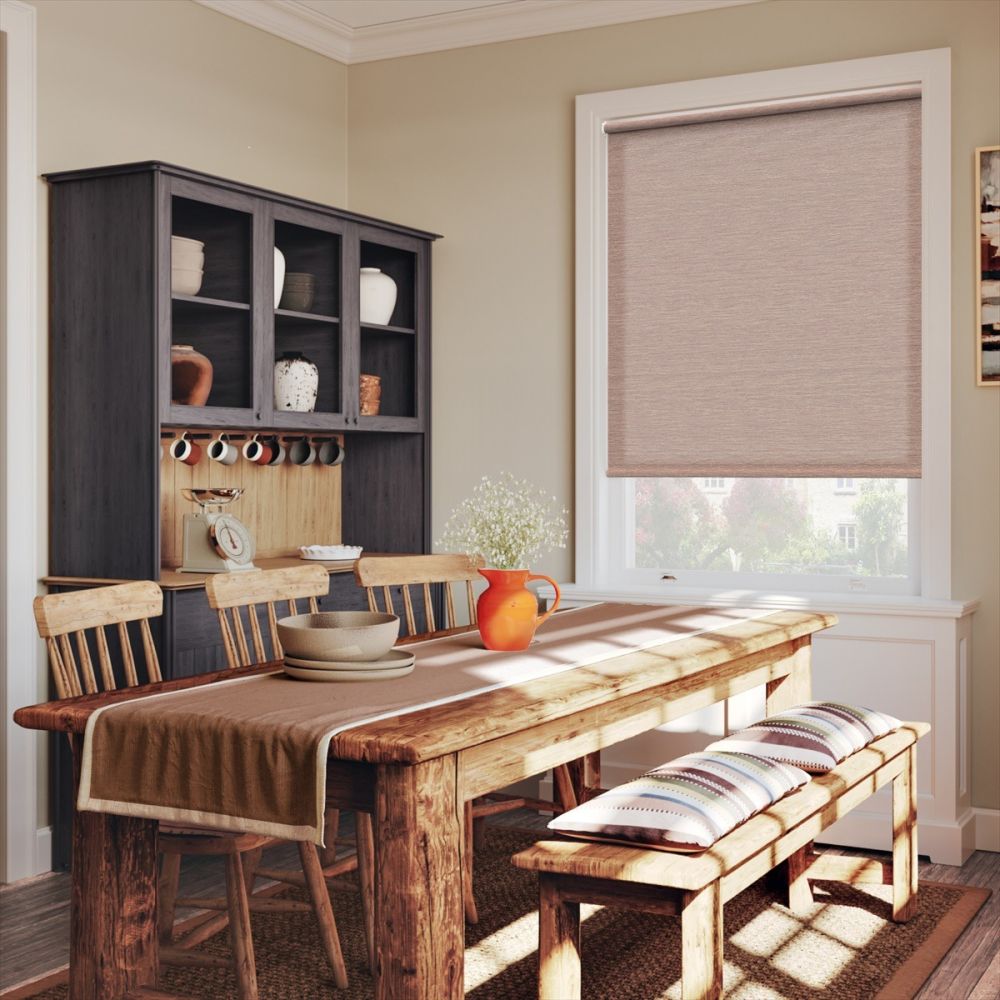 Coral Tweed Twist Fit Roller Blind