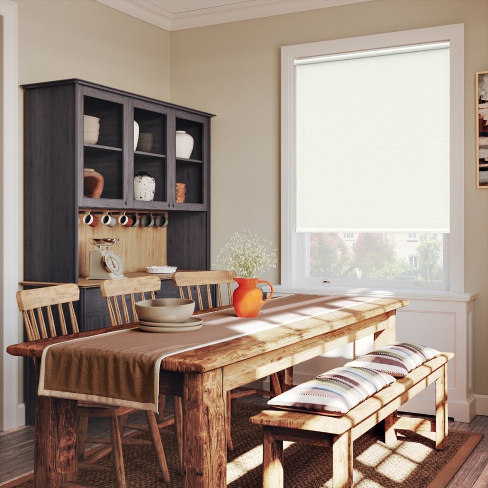 Soft White Rippled PVC Twist Fit Roller Blind