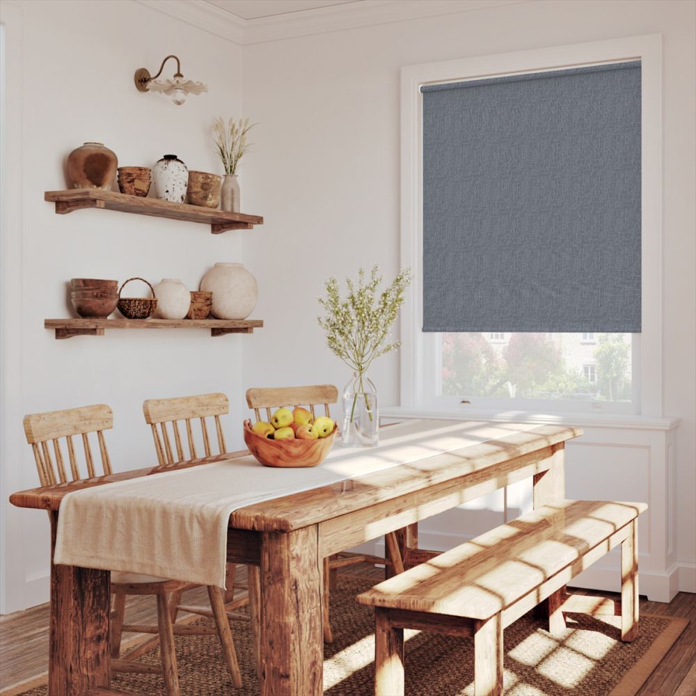 Denim Fine Weave Twist Fit Roller Blind