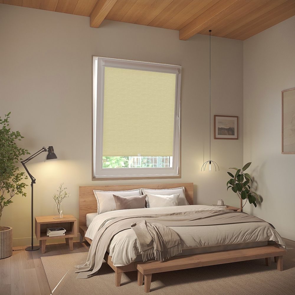 Biscuit Rustic Weave Perfect Fit Roller Blind