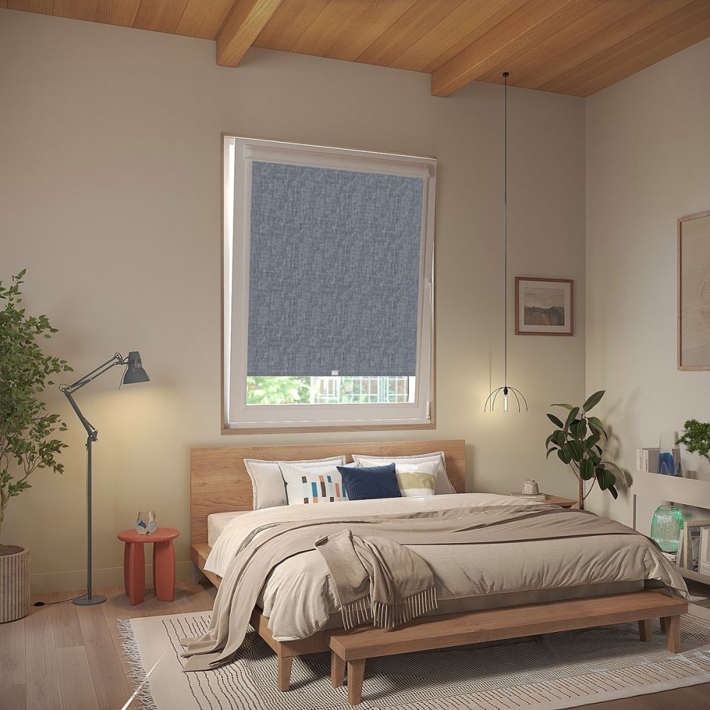 Denim Fine Weave Perfect Fit Roller Blind